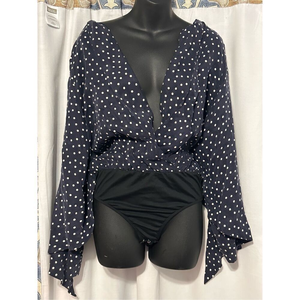 Beautiful Capulet Daria navy blue bodysuit size medium RETAILS $134.00 Great Con
